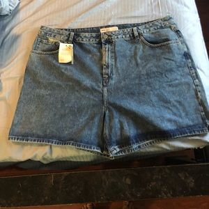 ASOS curve denim shorts